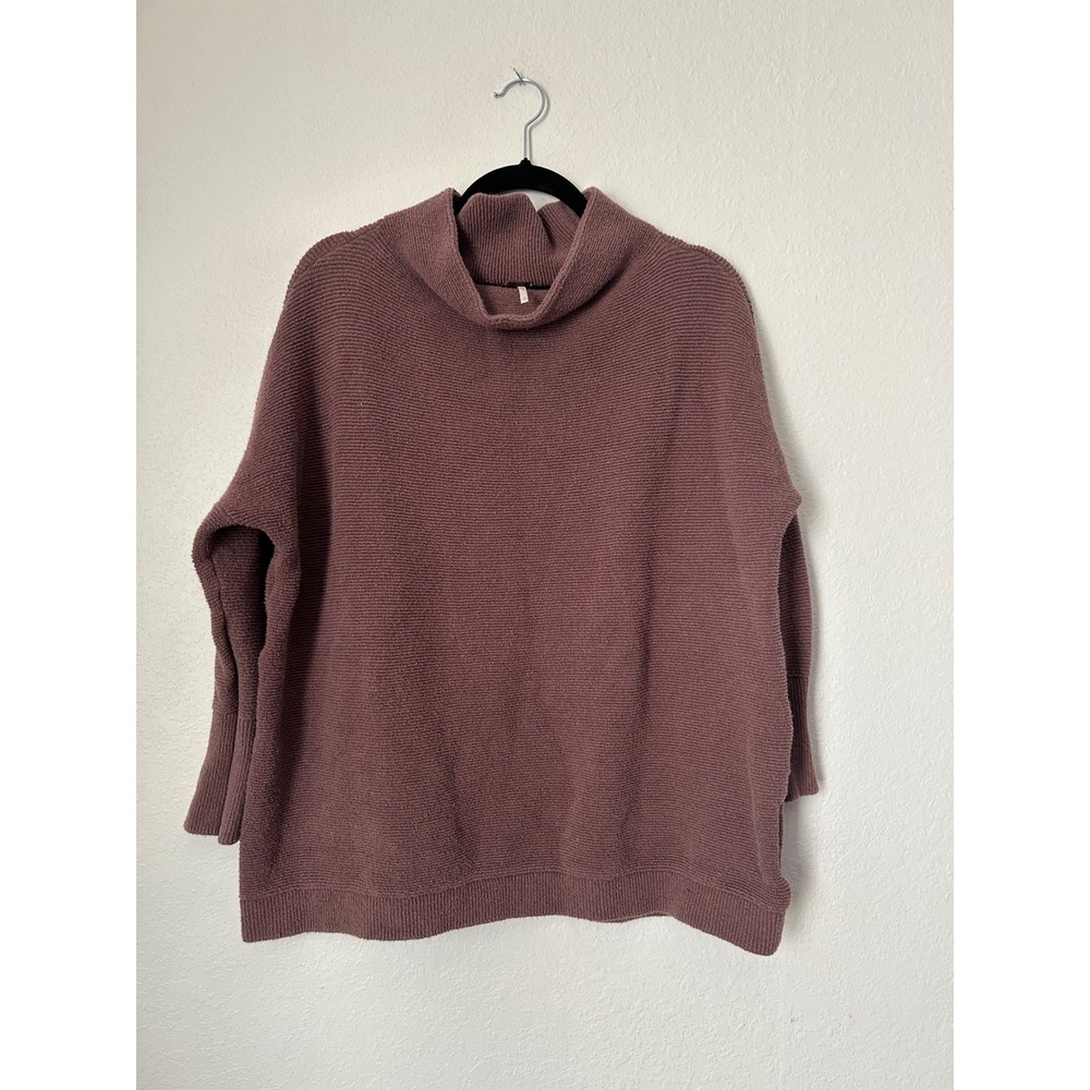 Free People Ottoman Slouchy Tunic Sweater Womens XS Mauve Boho Chunky Oversized